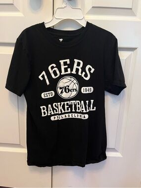 Philadelphia 76ers Black Kids Basketball T-Shirt